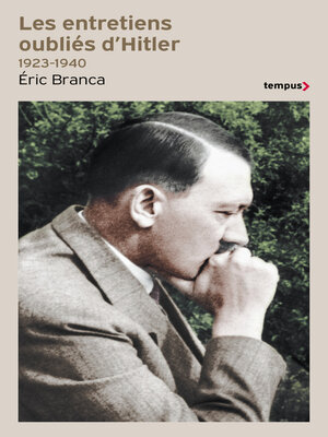 cover image of Les entretiens oubliés d'Hitler 1923-1940